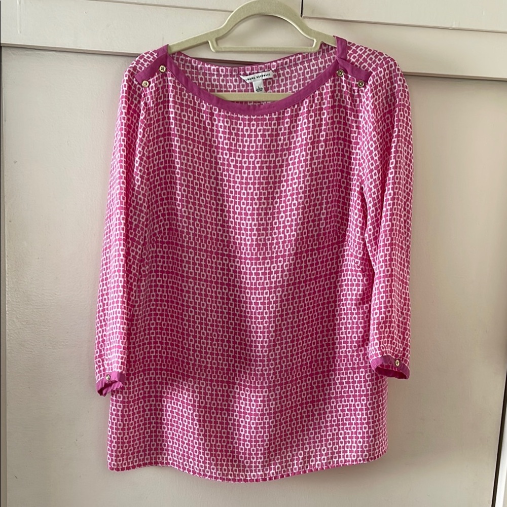 Banana Republic Pink Patterned Women's Top